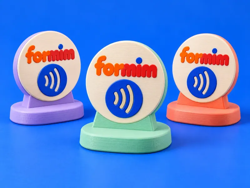 Conceito ilustrativo: Placa NFC de Mesa