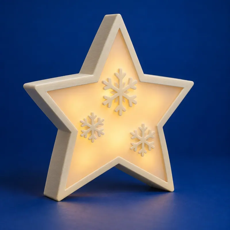 Detalhe do conceito Estrela de Natal LED