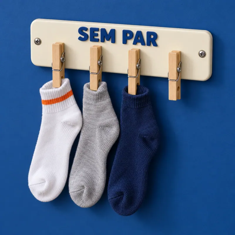 Detalhe do conceito Suporte Meias sem Par