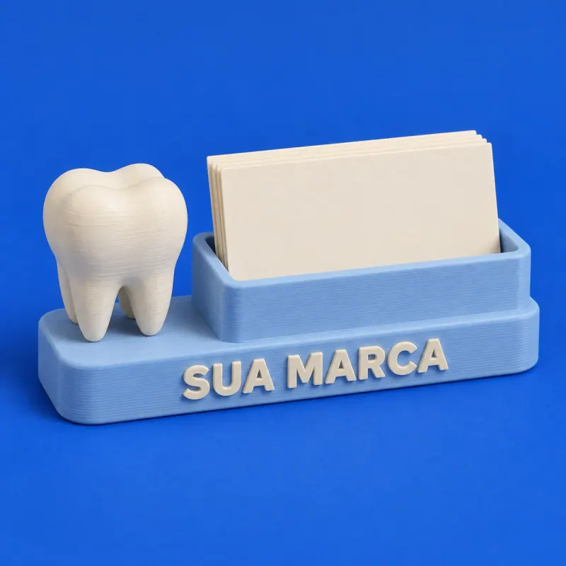 Conceito ilustrativo: Porta-cartões Dente