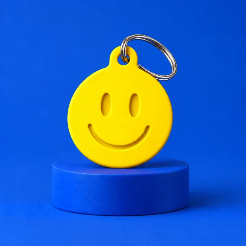 Conceito ilustrativo: Chaveiro Sorriso