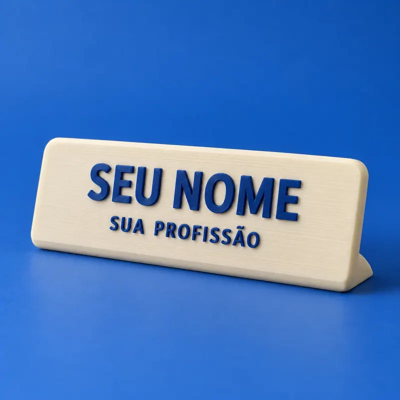Conceito ilustrativo: Placa de Nome de Mesa