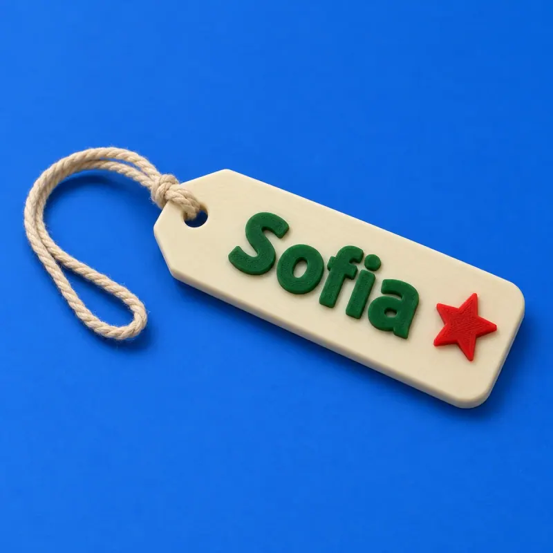 Detalhe do conceito Tag de Presente Natal