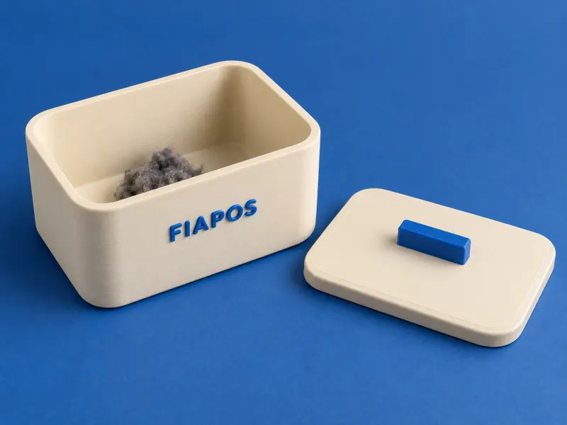 Detalhe do conceito Recipiente para Fiapos