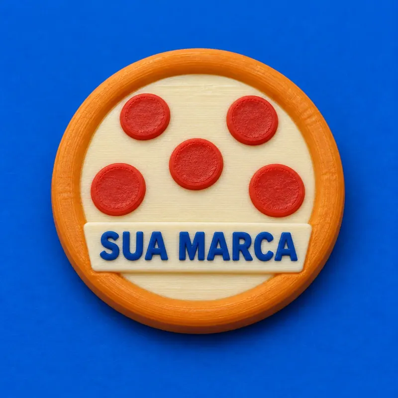 Conceito ilustrativo: Ímã Pizza NFC